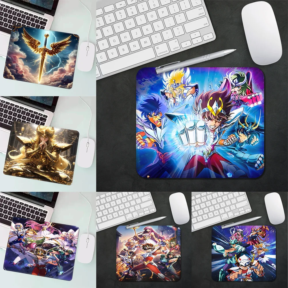 Gaming Mouse Pad XS Small Mousepad For PC Saint Seiya Hyoga Shiryus Gamer Desktop Decoration Office Mouse Mat Deskmat Rug