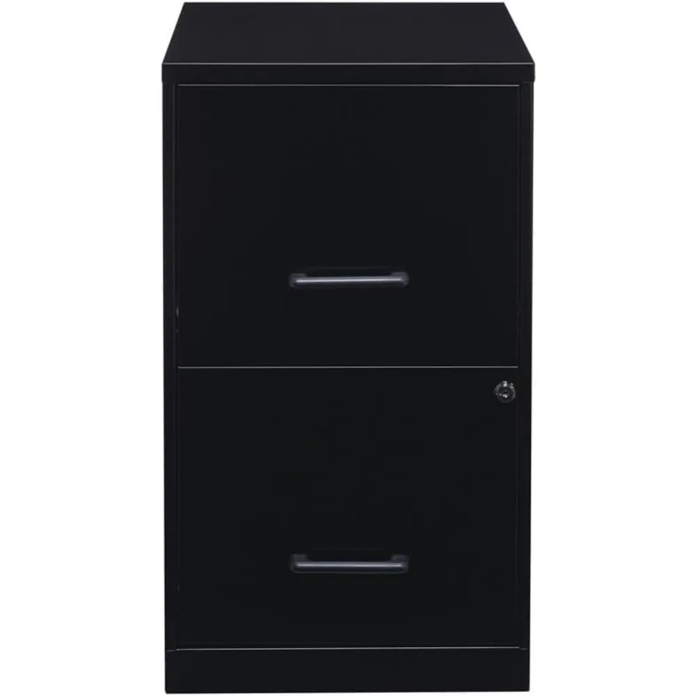 Letter File Cabinet em preto, 2 gavetas