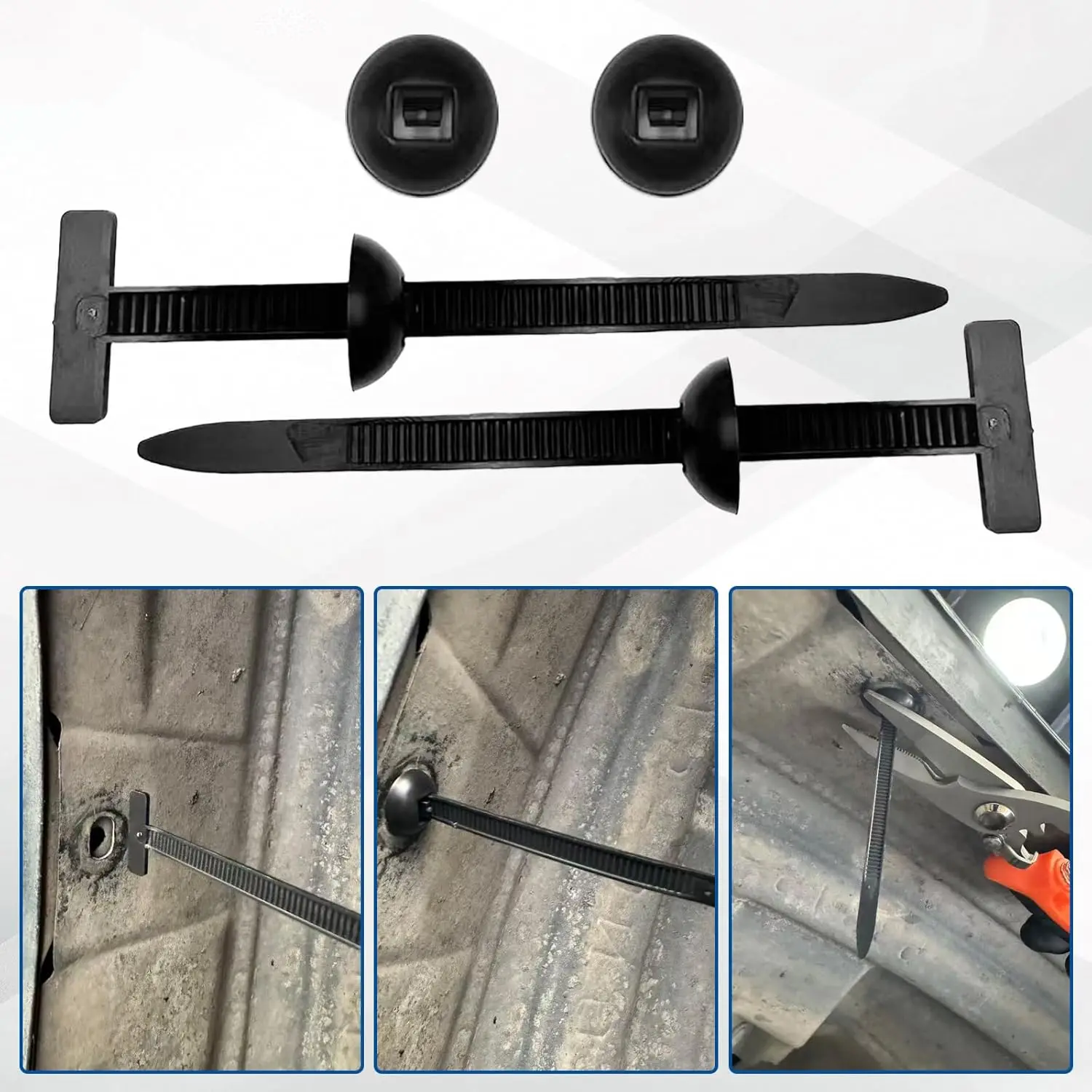 1000/100Pcs Cable Ties Buckle Auto Fastener Screw Replacement Clip Car Fenders Trunk Engine Guard Panel Wire Management Tools image 4