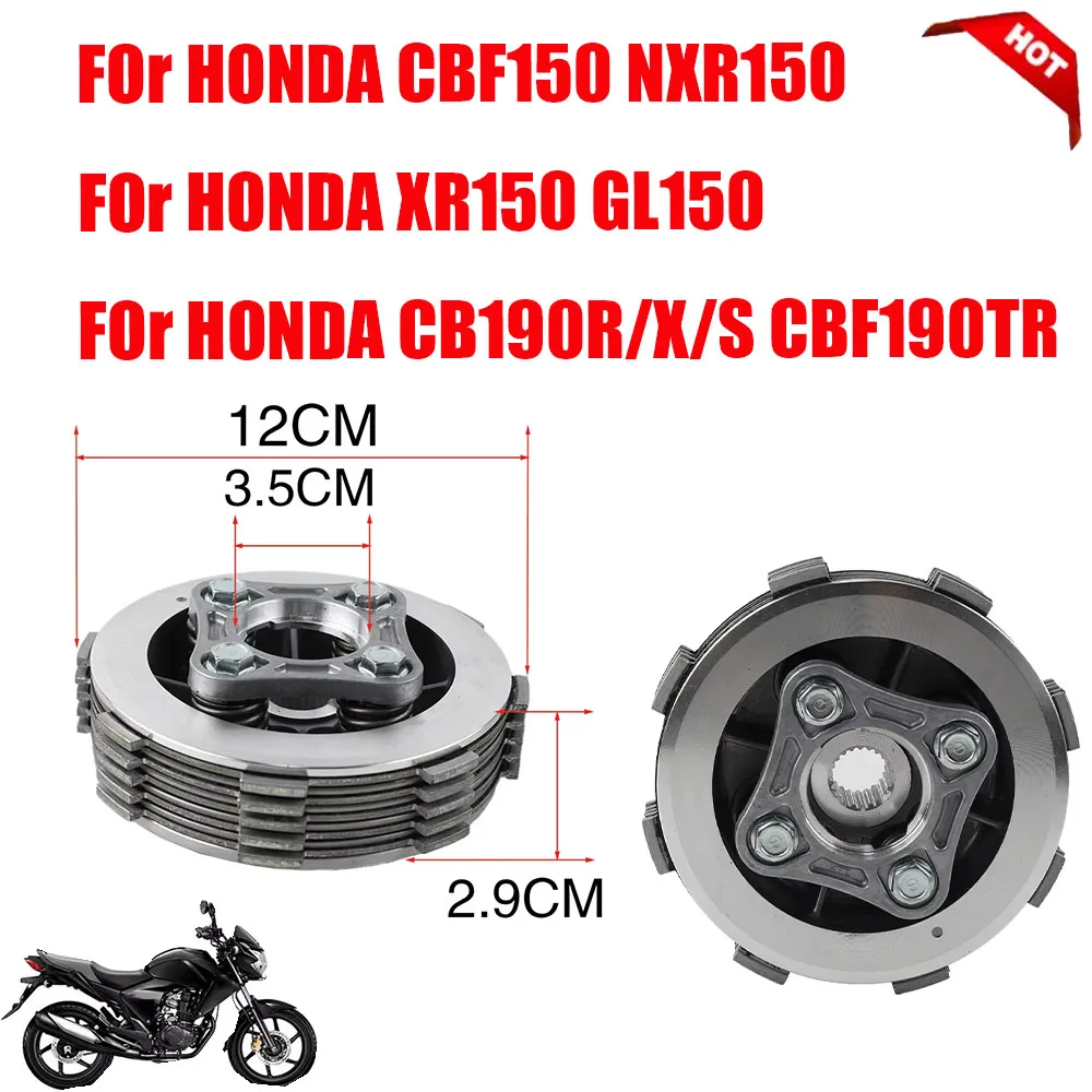 Motorcycle Engine Clutch Pressure Plate Assembly Friction Pad For HONDA CBF150 CBF 150 NXR150 XR150 GL150 CB190 R X S CBF190TR