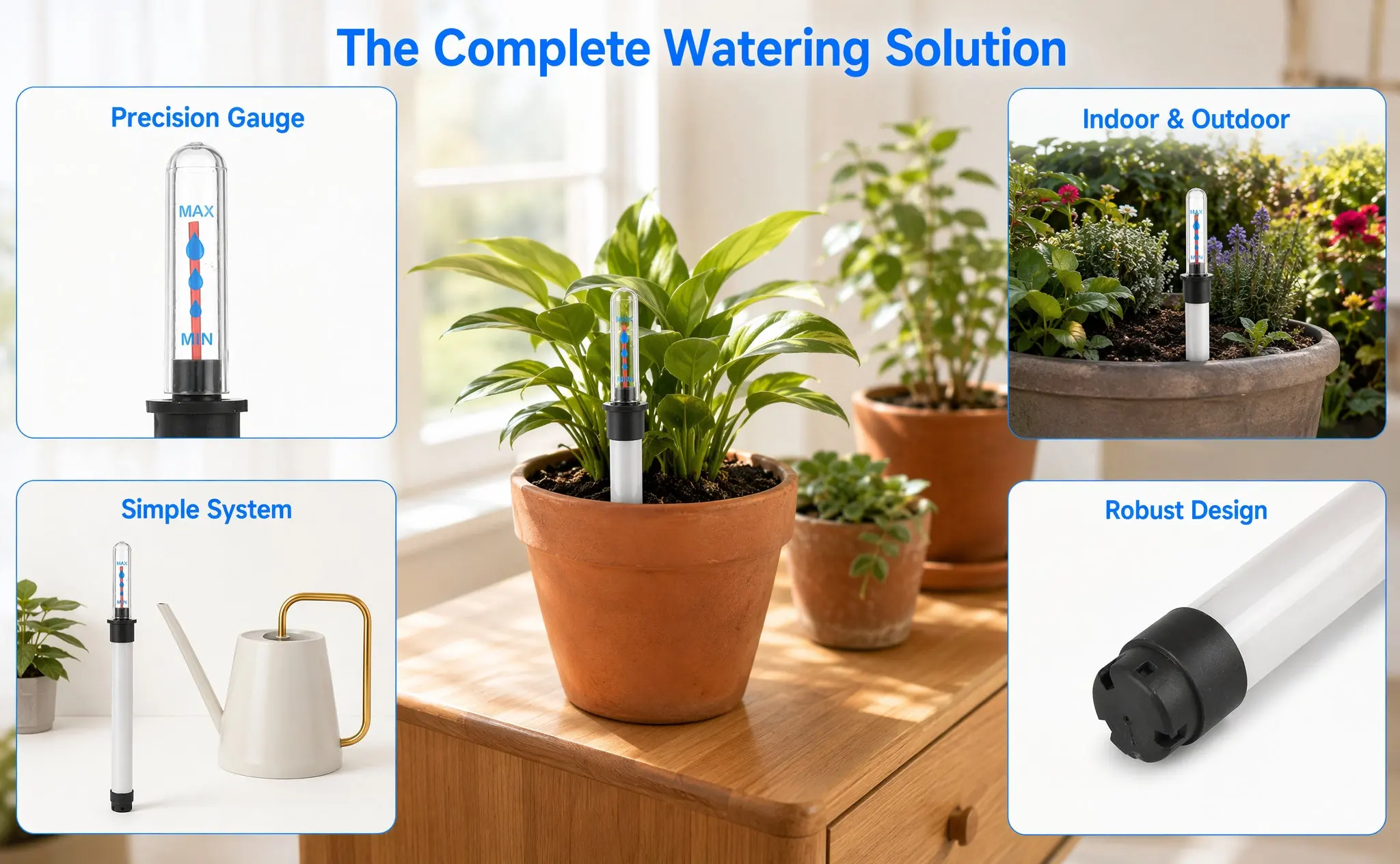Plant Water Level Indicators 2Pcs Floating Buoy Water Shortage Reminder for Flower Pots Moisture Gauge