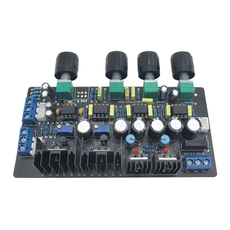 لوحة التعادل الصوتي من الفئة أ ، NE5532 ، التحكم في النغمة ، مضخم صوت مسبق ، التيار المتناوب المزدوج 9-15 فولت