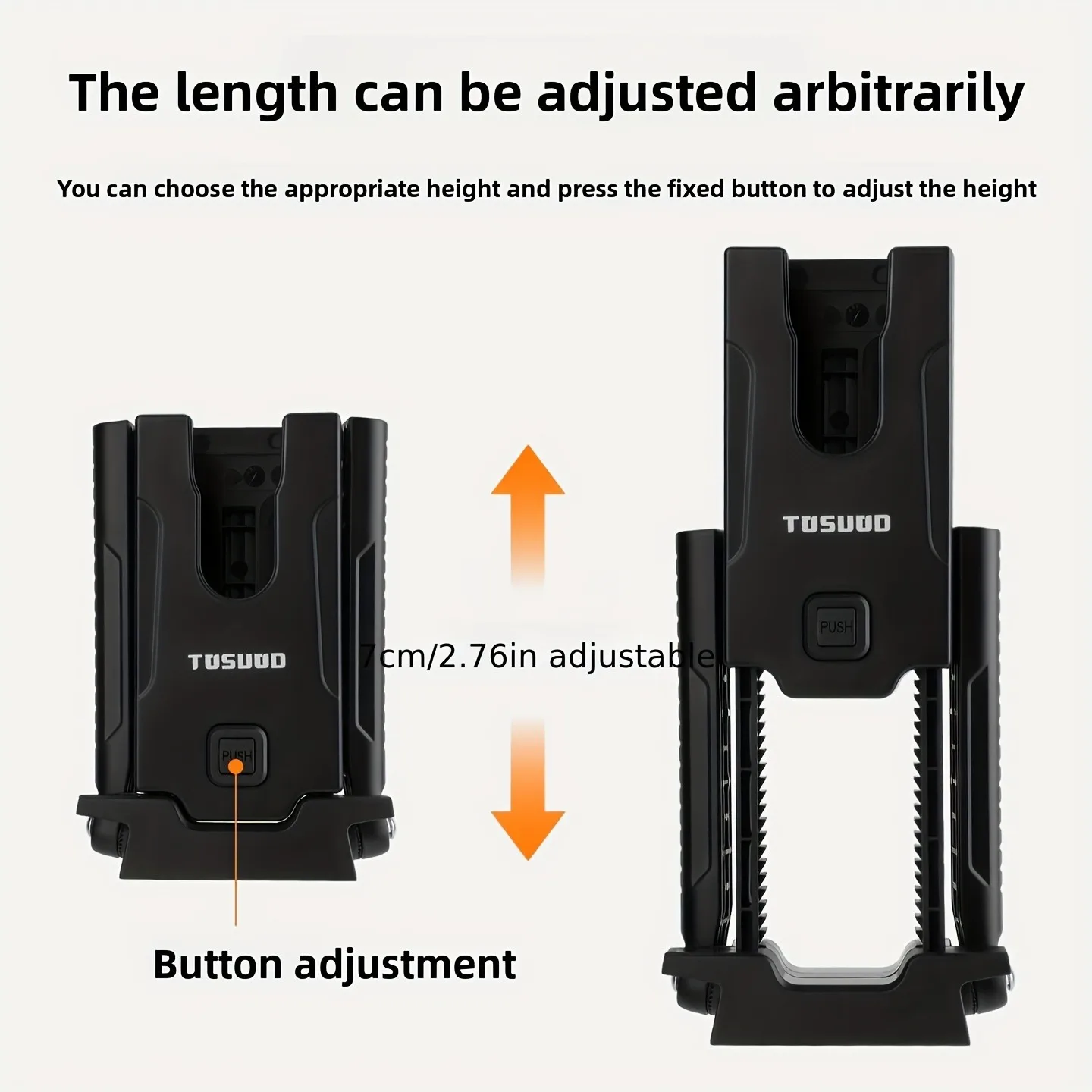 TOSUOD Fahrrad-Parkständer, tragbar, höhenverstellbar, Fahrradständer, kleines und leichtes Material, PA66 + ABS-Fahrradzubehör