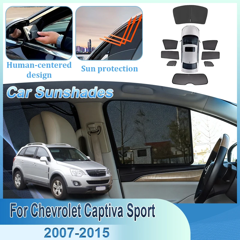 Magnetischer Sonnenschutz aus Netzstoff für Opel Antara, Zubehör für Chevrolet Captiva Sport 2007–2015, Sonnenschutz, Fensterblende, Anti-UV-Abdeckung, Teile
