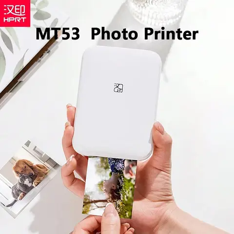 MT53 휴대용 컬러 포토 프린터 핸드 헬드 포켓 프린터 313 인치 당 점 2X3 인치 가정용 스티커 백업 인화지 인쇄 기계