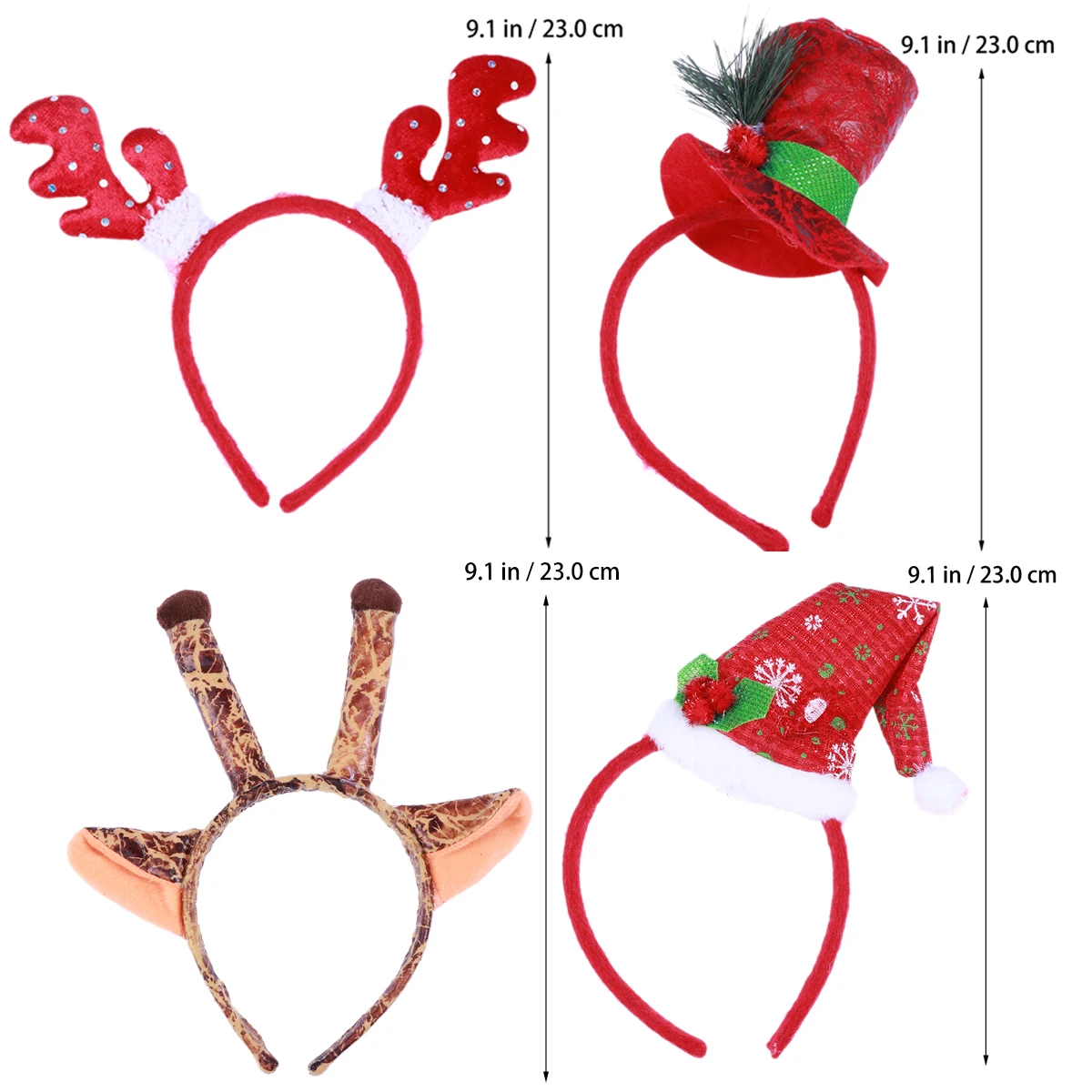 

6 Pcs Headband Giraffe Headwear Reindeer Hair Hoop Party Christmas Snowman Hat Antler