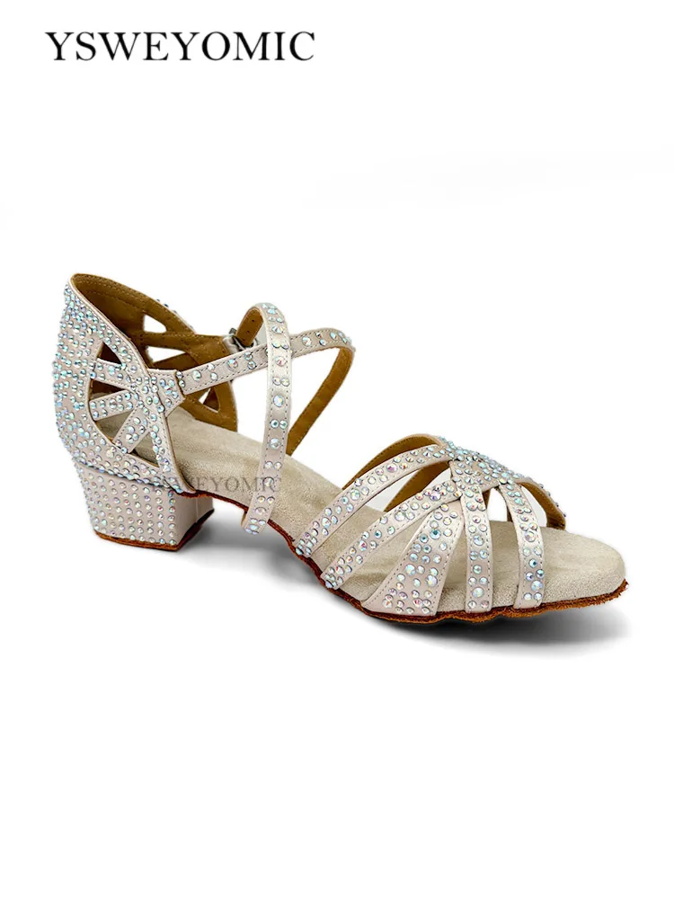 Practise Dane Shoes Fashion Style 4cm Latin Ballroom Dance Shoes Customized Colors And Heels Logos Indoor Women Dance Shoes