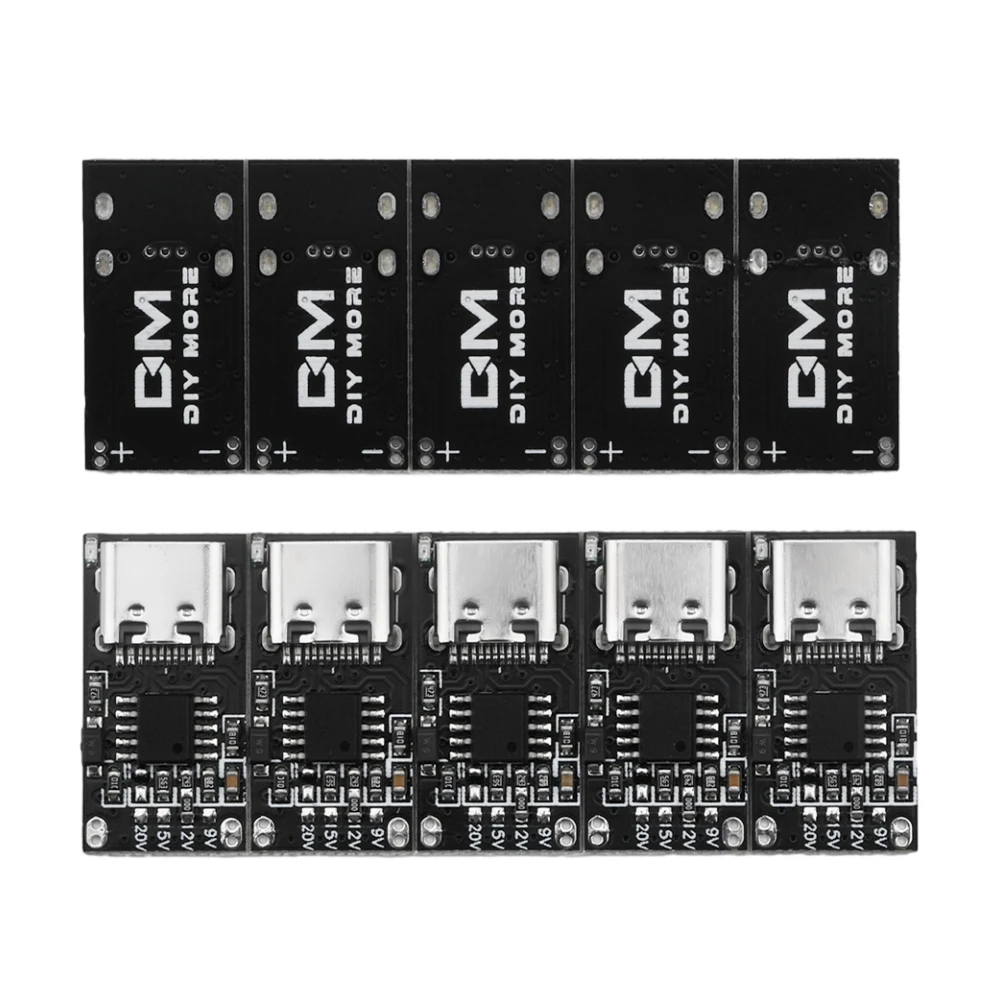 5pcs ประเภท C Pd2.0 Pd3.0 FAST CHARGE Polling เครื่องตรวจจับแหล่งจ่ายไฟ USB เปลี่ยนโมดูล Charger BOARD DIYmore