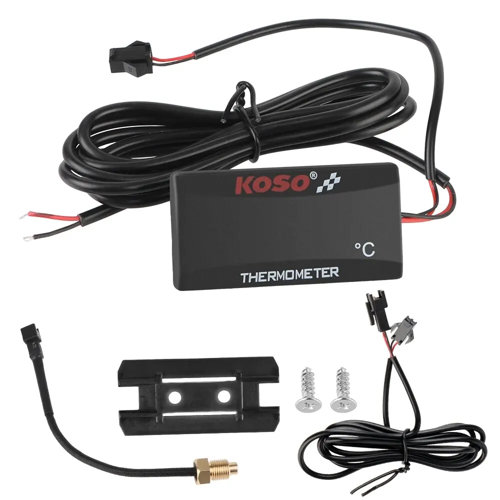 12V 0 ~ 120 ° C Monitor Motorfiets Thermometer Watertank Retrofit Temperatuur Meter Indicator Waarschuwing Met Sensoren
