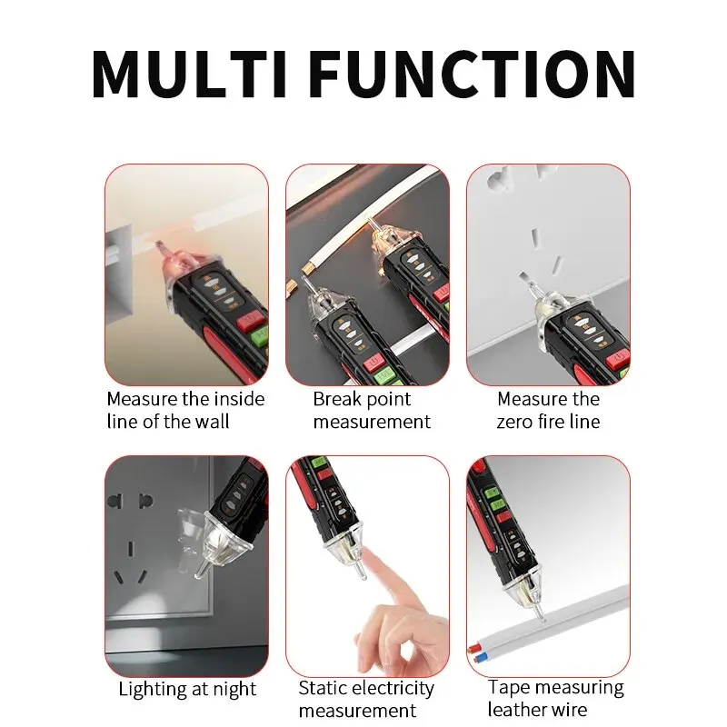 Electric Pen High-Precision Induced Electric Tester Pen Electroprobe Screwdriver Probe Light Voltage Tester Detector Test Pen