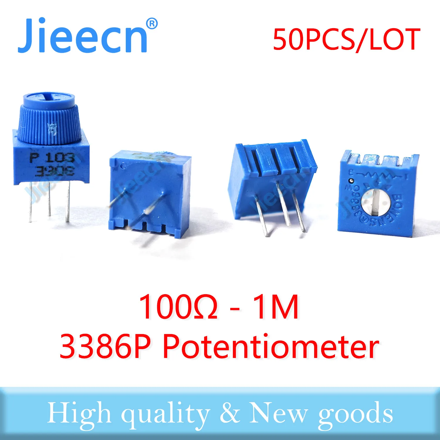 

50PCS 3386P knob 100R-1M Trimming Potentiometer Chinese High Quality 3386P-1-101 201 501 102 202 502 103 203 503 104 204 504 105