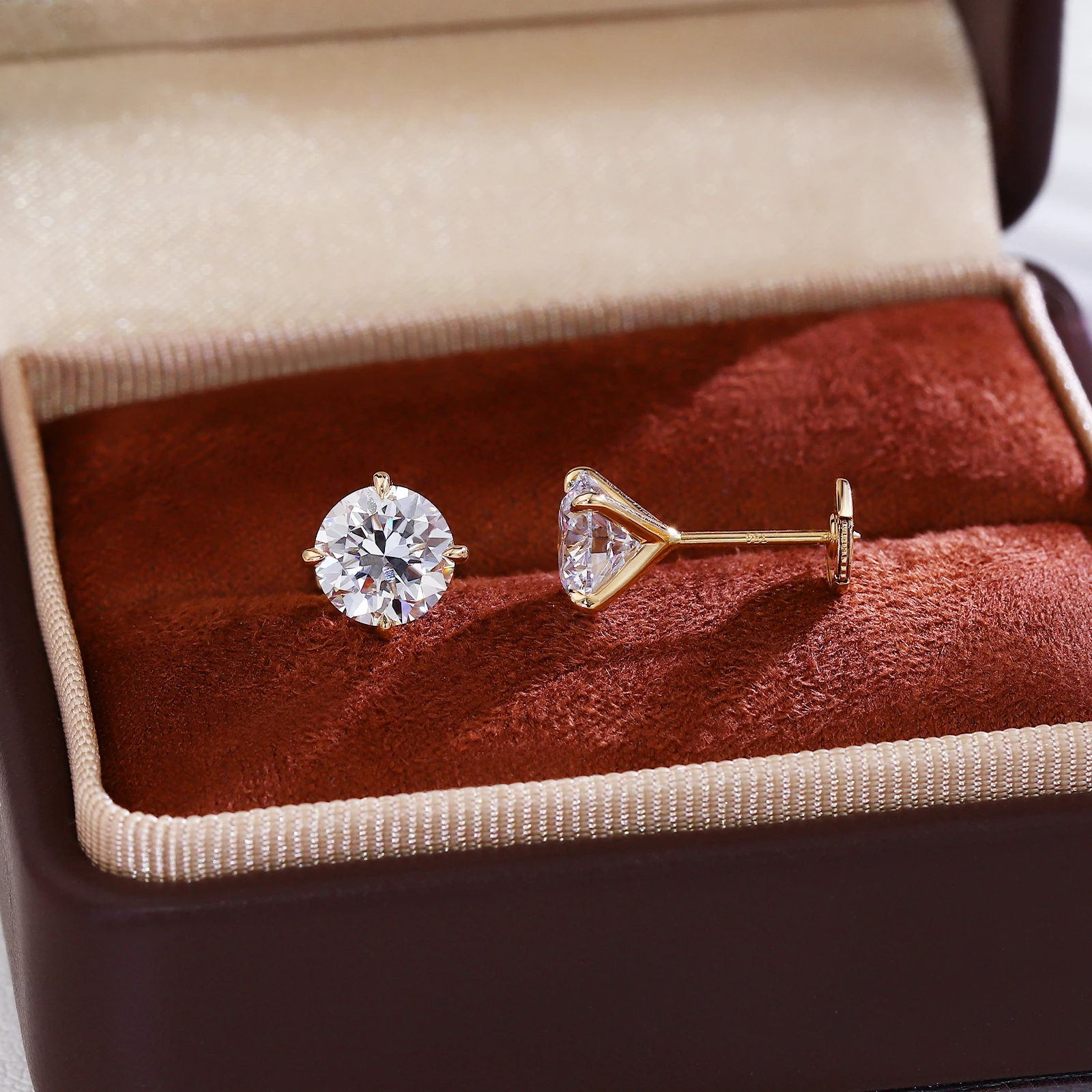 

Provence 3.0ct Lab Diamonds Earring 18KGold Everyday Luxury Wedding Stud Earrings for Women Fine Anniversary Christmas Gifts