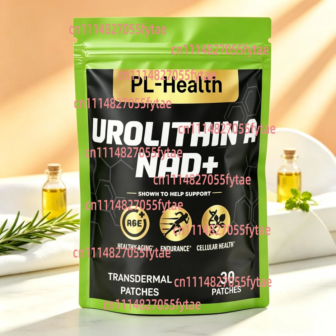 30 Patches Urolithin A Transdermal Patches with NAD, CoQ10, Resveratrol for Cellular, Mitochondrial, Brain & Heart Health