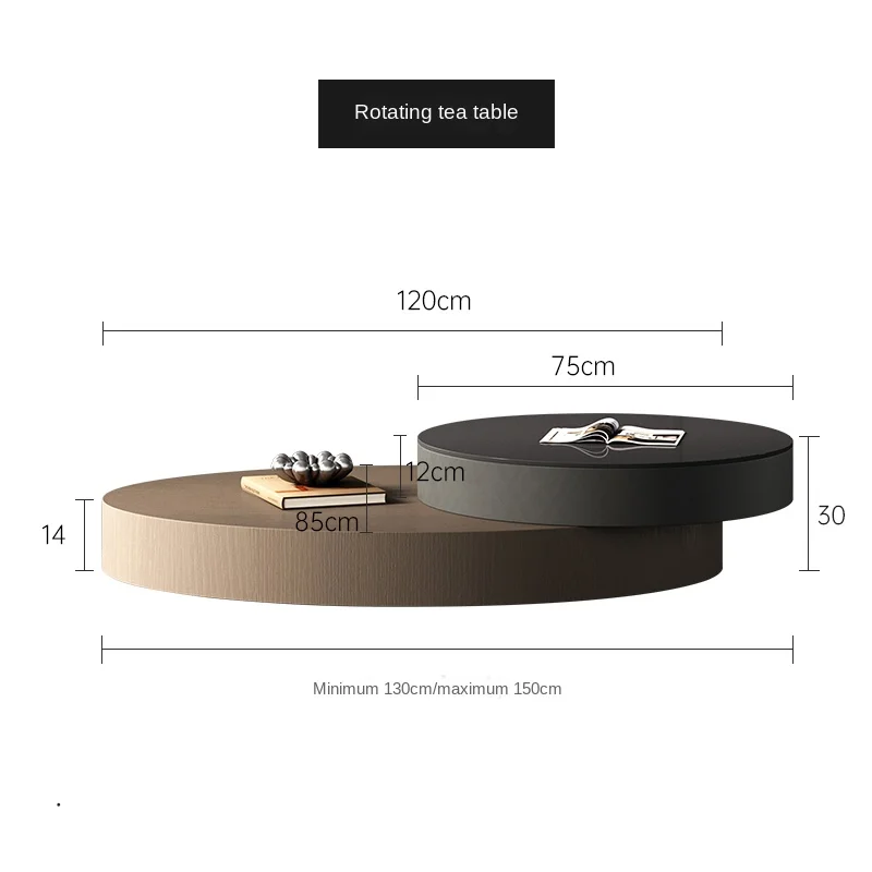 

Итальянский минималистичный овальный Вращающийся чайный столик, современный простой и роскошный стеклянный стол для дома, гостиной