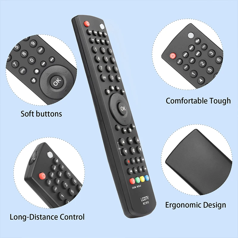 RC1910 Remote Control For Toshiba LCD TV 19DL502B 22D1333B 22D1334B 22DL702B 22DL704B 22L1333B 22L1337DB 32D1334B 32DV502B