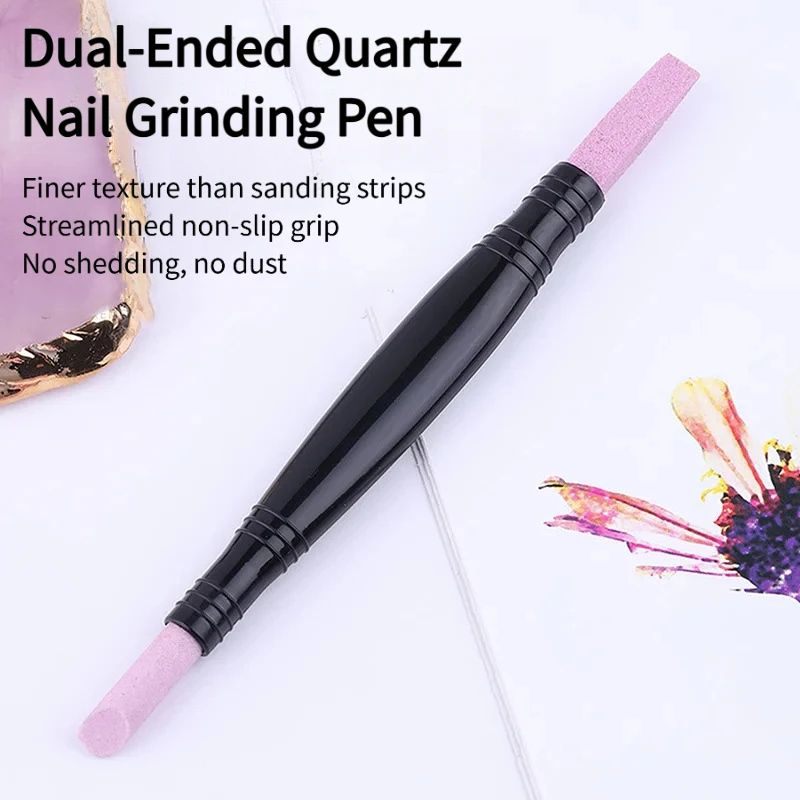 2/5/10PCS Dual-Ended Pumice Stone Nail File Buffer Pen - Cuticle Pusher Remover Trimmer for Dead Skin Repair for Home & Salon