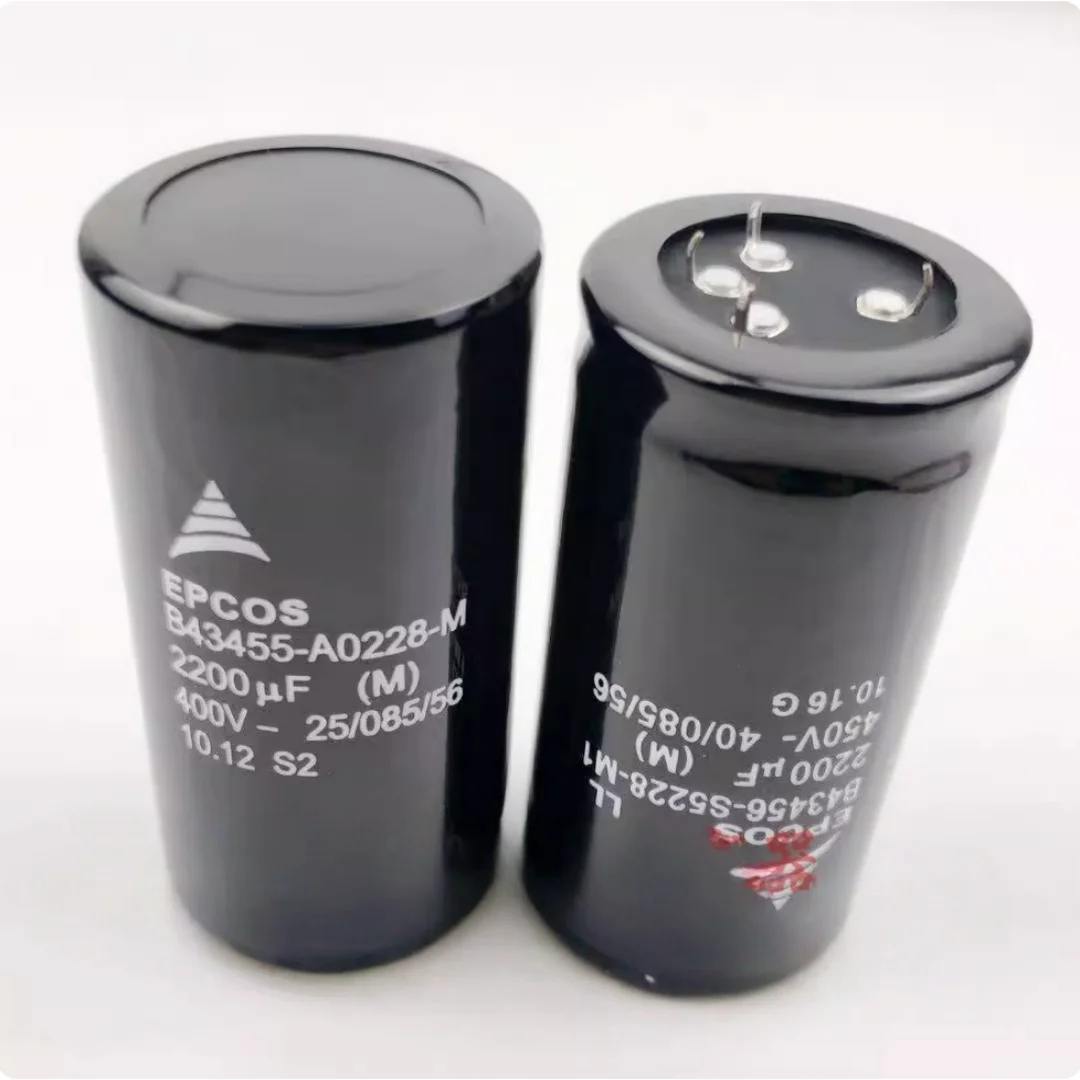 1pcs   Four-pin electrolytic capacitor 400V2200UF 40X100 450V2200UF EPCOS 4-pin imported original packaging