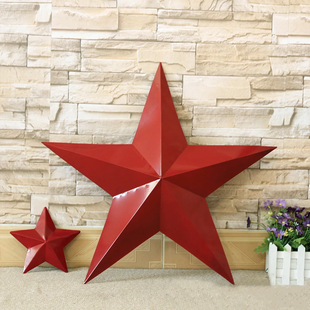 

Wall-mounted Five-pointed Decoration Large Decorative Decorations Scuplture Iron Ornament Hanging Christmas Outdoor
