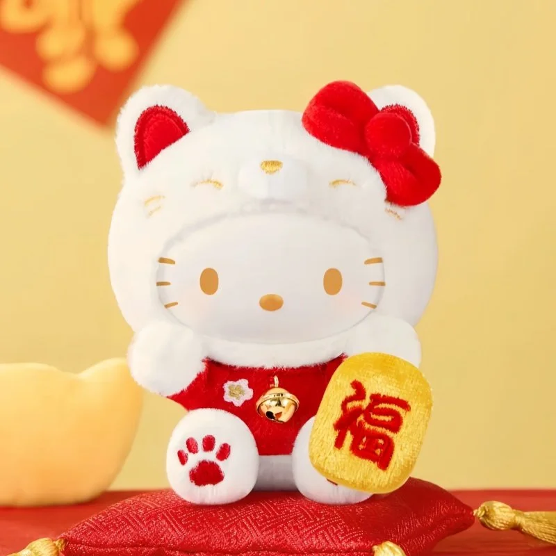 

New Sanrio Family Lucky Cat Series Kawaiipendant Blind Box Trendy Collectible Figurine Ornament Toy Gift For Adult Fans Girls