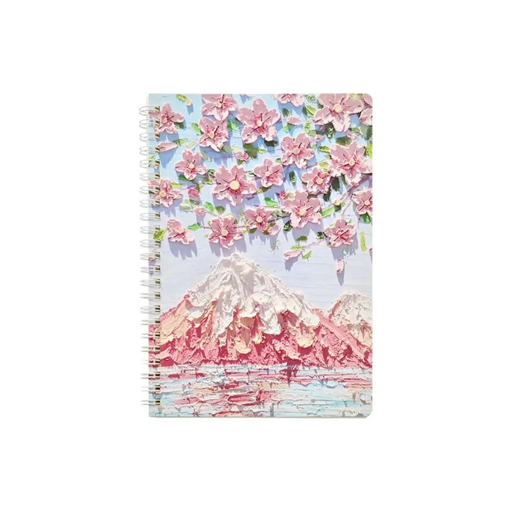 Kawaii ภาพวาดสีน้ํามันหลวมโน้ตบุ๊คแผ่นเขียน 60 แผ่น Notepad หนังสือที่ถอดออกได้น่ารักสายคู่มืออุปกรณ์สํานักงาน