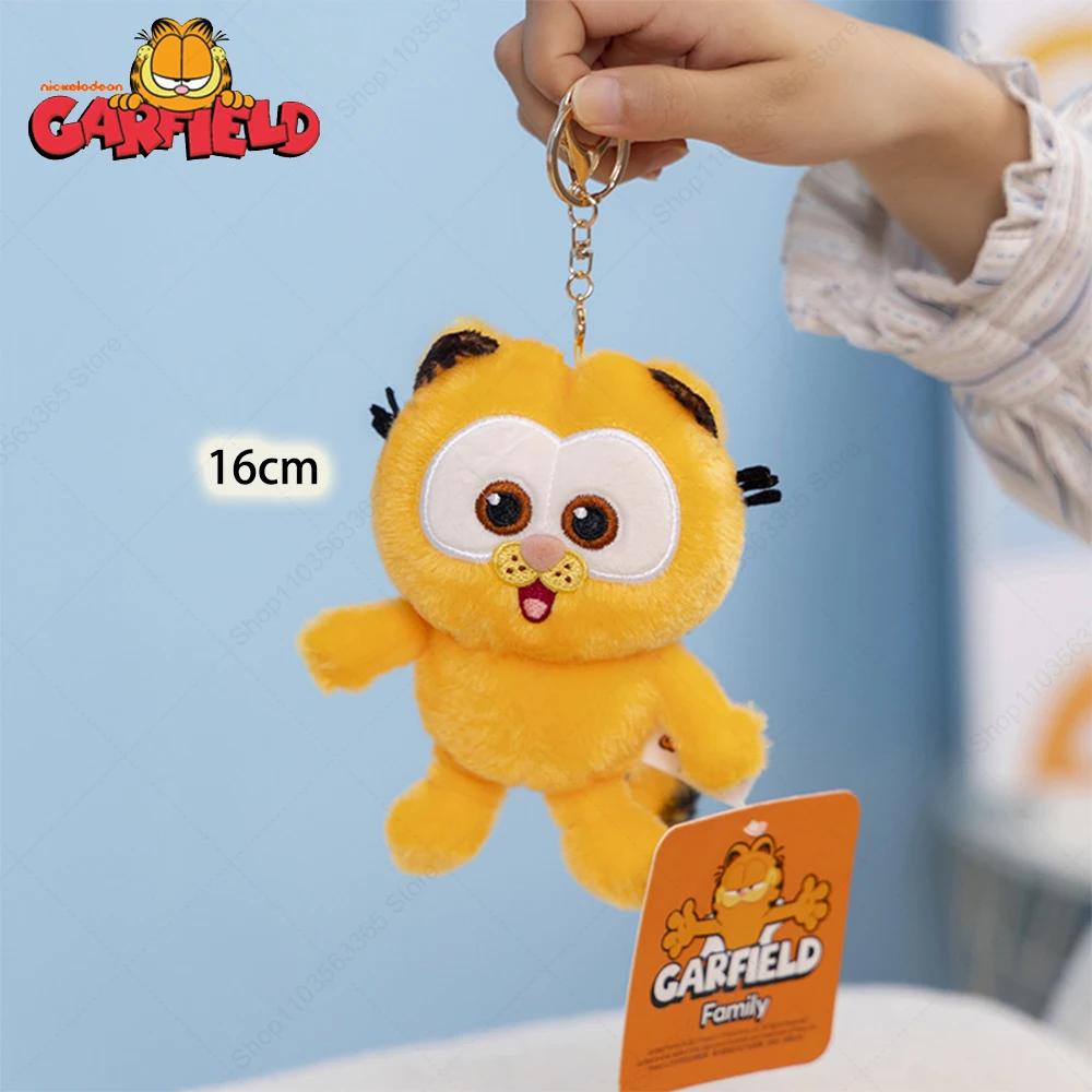 Garfield Original Plush Toy Cute Garfield Cat Stuffed Doll Soft Keychain Pendant Backpack Room Decoration for Birthday Gift