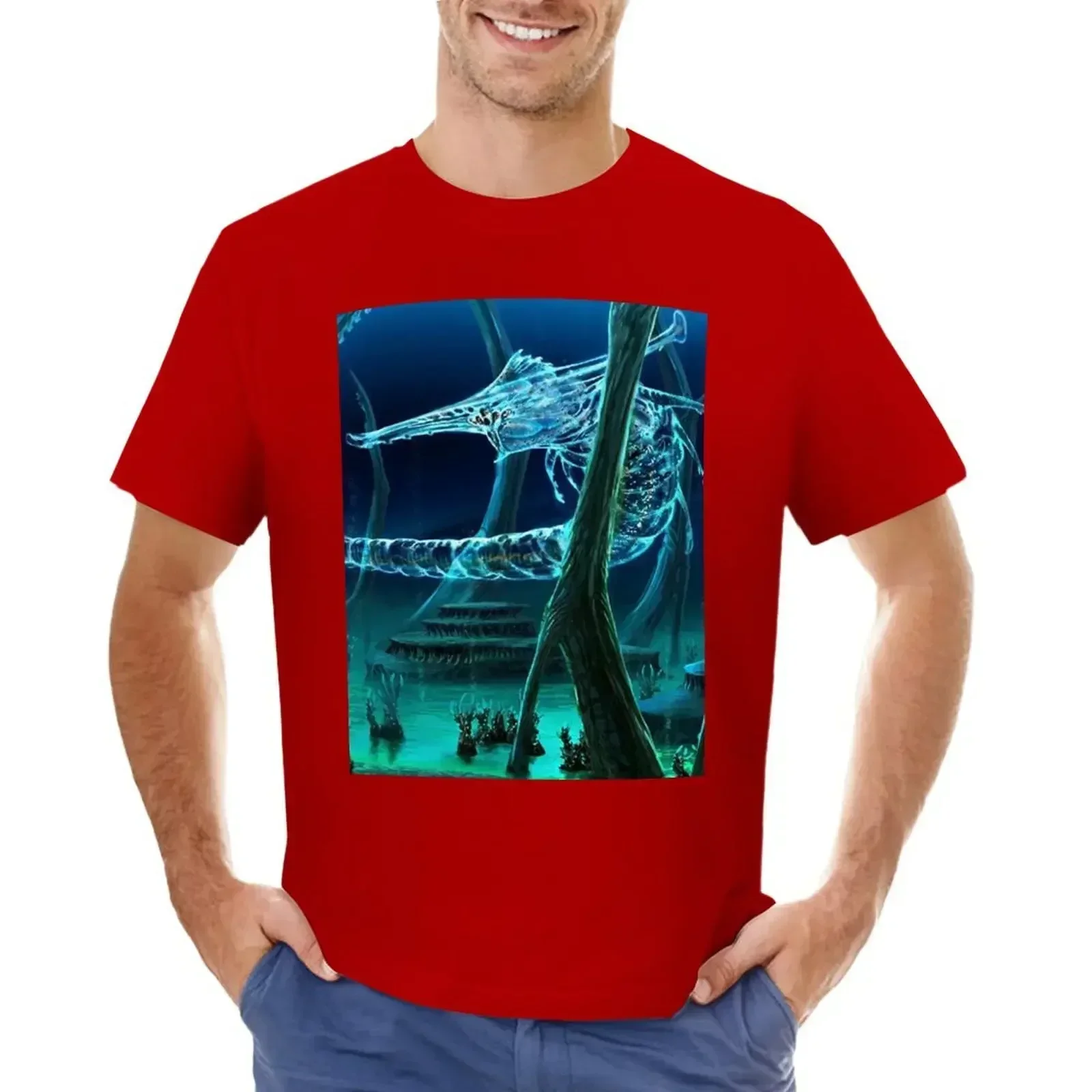 Subnautica เสื้อยืดคอกลมลายเกมอินดี้สำหรับผู้ชาย, เสื้อยืดสีดำอนิเมะโอเวอร์ไซส์สำหรับ2024