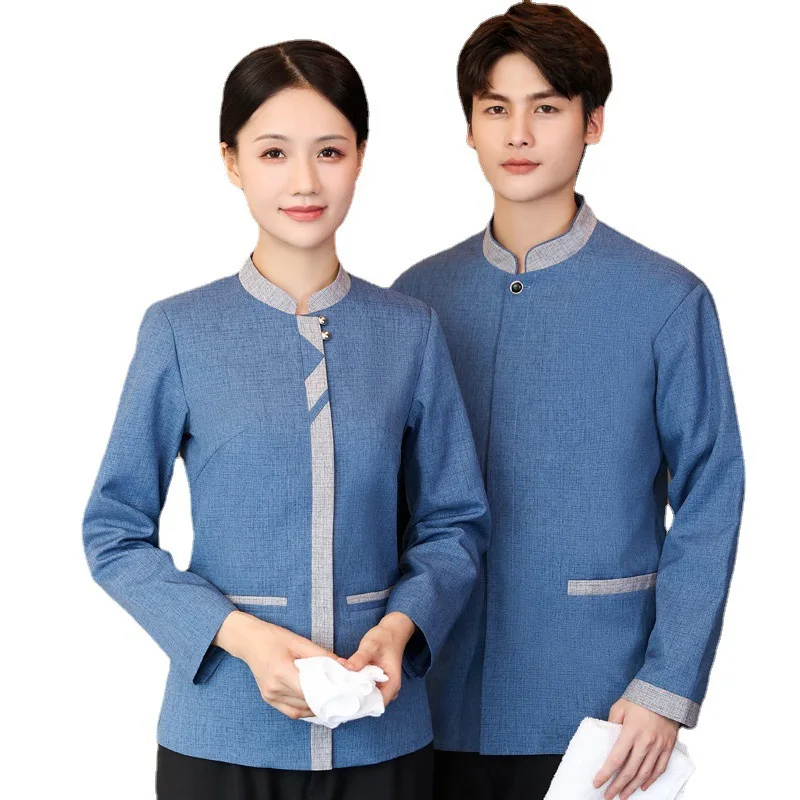Long Sleeve Cleaning Uniform for Women Hotel Guest Room CleanerPAWorkwear for Property Management Ladies in Autumn and Winter