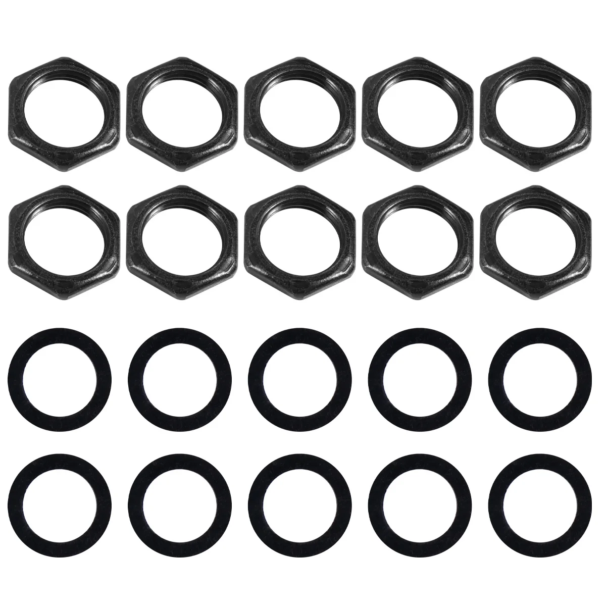 

20Pcs Guitar Gasket and Nut Set Heavy Duty Metal Construction Ideal for Electric Guitar Tuning Hardware Replacement Fittings
