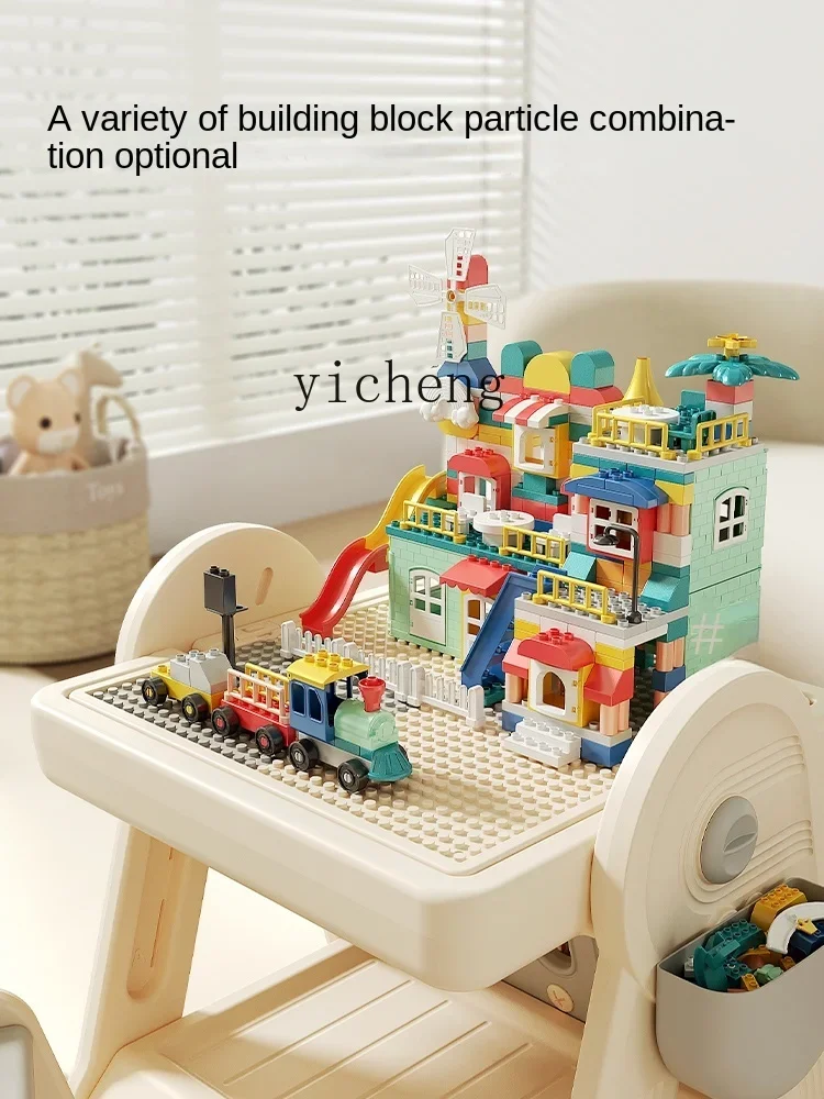 Mesa de bloco de construção multifuncional para crianças XL Mesa de brinquedo para meninos e meninas Mesa de jogos de quebra-cabeça