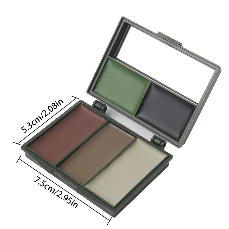 5-Farben-Camouflage, Gesichtsbemalung, Camouflage-Topcoat, Camouflage-Themenparty, Baseball, Fußball, Rollenspiel, echtes Camouflage-Make-up-Öl zum Camouflage und Mischen