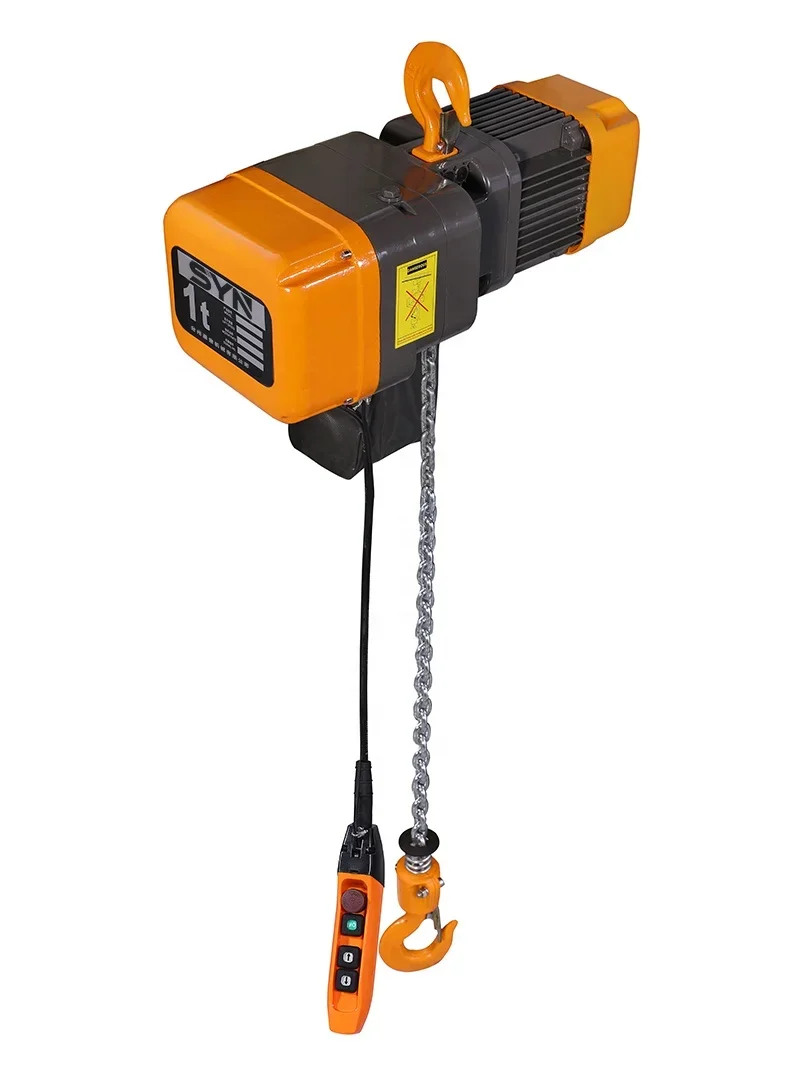 2 Ton Single Chain Crane Electric Hoist Hook EQ Suspension Electric Wire Rope Hoist