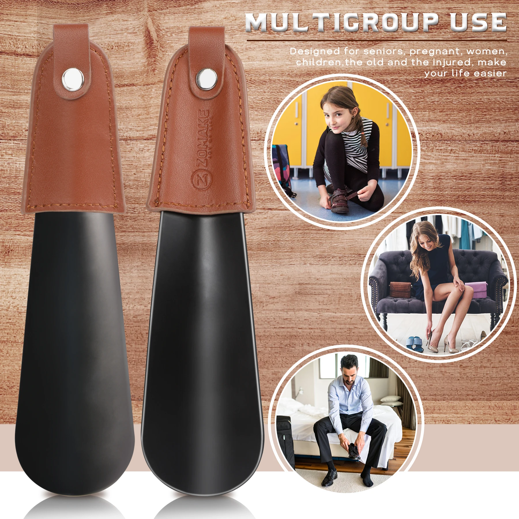 1-3PCS Shoe Horn 16CM Stainless Steel Small Shoe Spoon Wear Shoe Helper Easy Carry metal travel shoe accessories for Uni kids