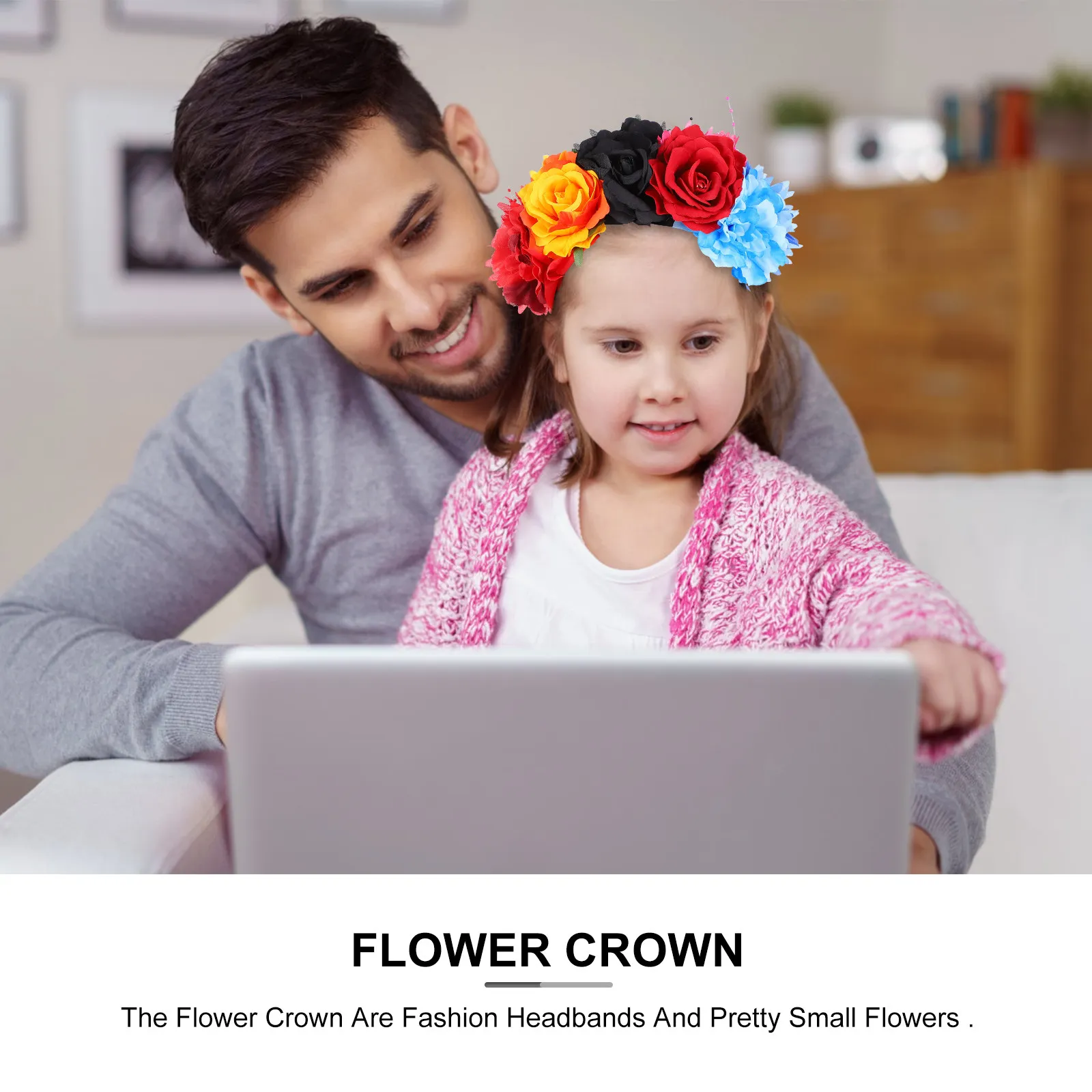 

Корона из ткани глубокого красного цвета с цветами для женщин, водонепроницаемая повязка на голову с цветочным узором, аксессуар для вечеринок, свадеб, фестивалей, фотосессий для беременных