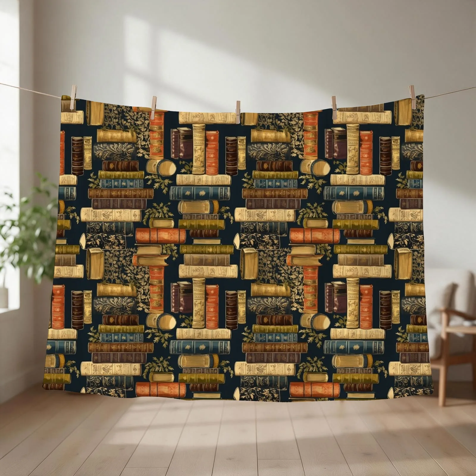 Literary Night Throw Blanket couch cozy soft plush fuzzy picnic outdoor blanket