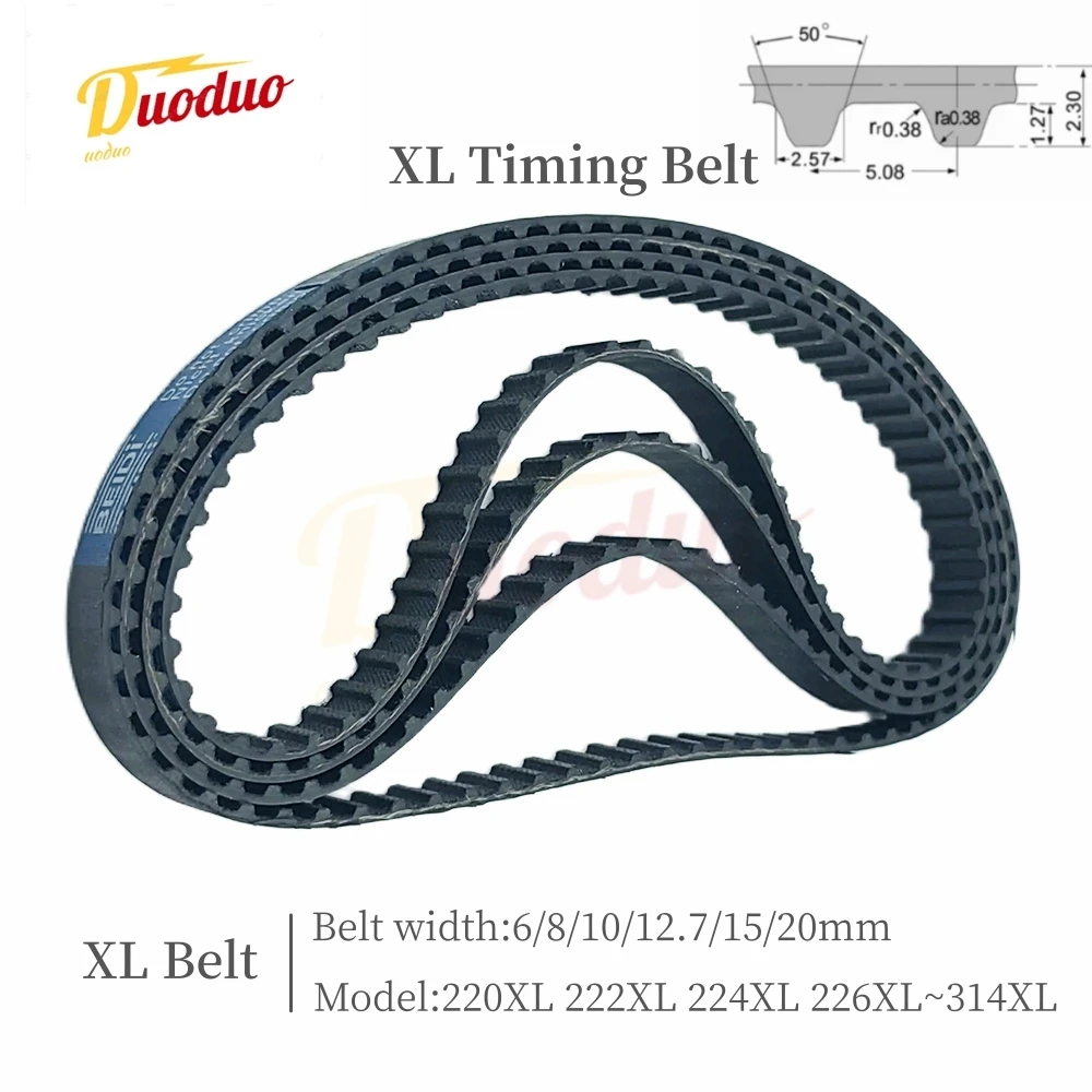 XL High Torque Rubber Timing Belt Width 6/8/10/12.7/15/20mm ,Model number 220XL 222XL 224XL 226XL 228XL 230XL 232XL 234XL -314XL