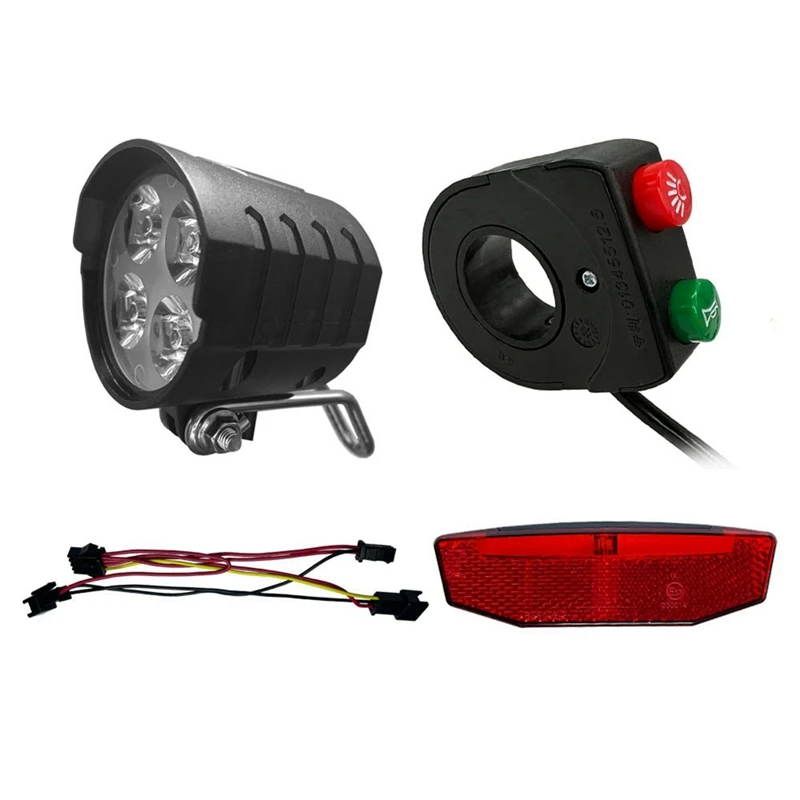 Ebike Switch DK11 With QD168 Frontlight DR001 Taillight Warning Light Turn Signal Horn Ebike Accessories