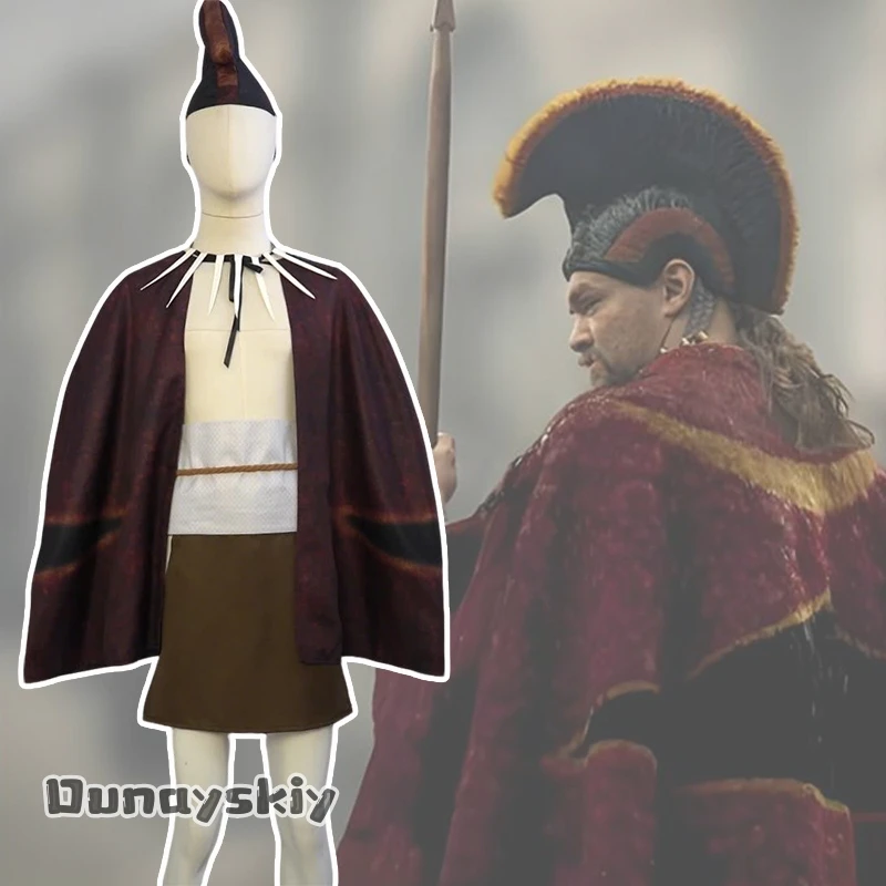 Yumekiri@War Emirates Cape Cosplay Costume Anime Character Roleplay Cloak, Necklace, Hat Full Set Halloween Theme Party Dress Up