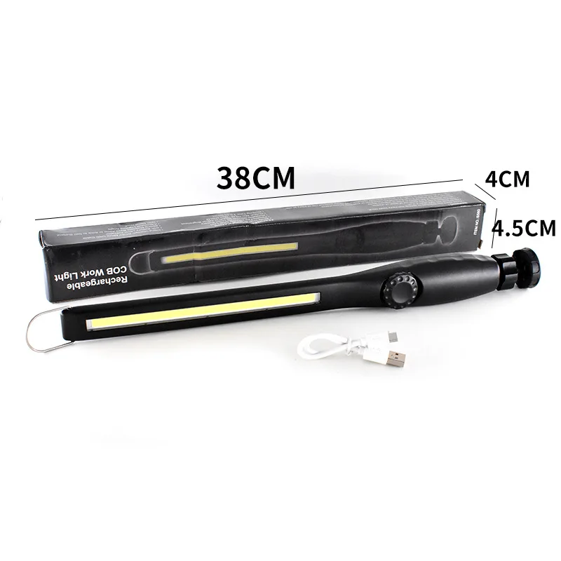 

1/2/4PC COB Flashlight Magnetic Work Light USB Rechargeable Torch Hook Portable Lantern Inspection Light Camping Car Repair Lamp