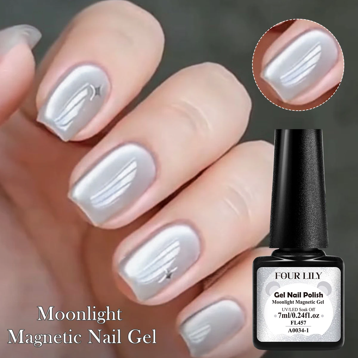 FOUR LILY 6개 젤리 마그네틱 젤 네일 폴리쉬 세트 핑크 레드 브라운 젤리 투명 젤 매치드 캣 마그네틱 젤 키트 매니큐어