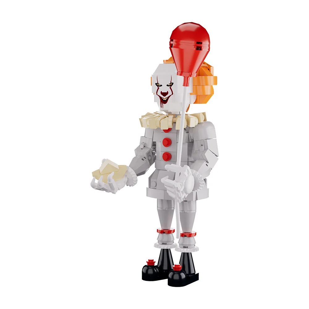 Gobricks moc halloween coringas filme de terror figura pennywises tijolos coringas ressurreados blocos de construção brinquedos para crianças presente natal