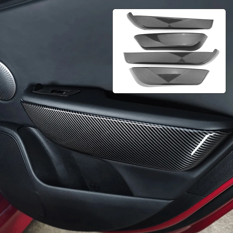 

ABS Door Armrest Anti Scratch Protective Cover Anti-Kick Pads Frame Sticker Interior Trim For Kia Stinger 2020 2021 2022 2023