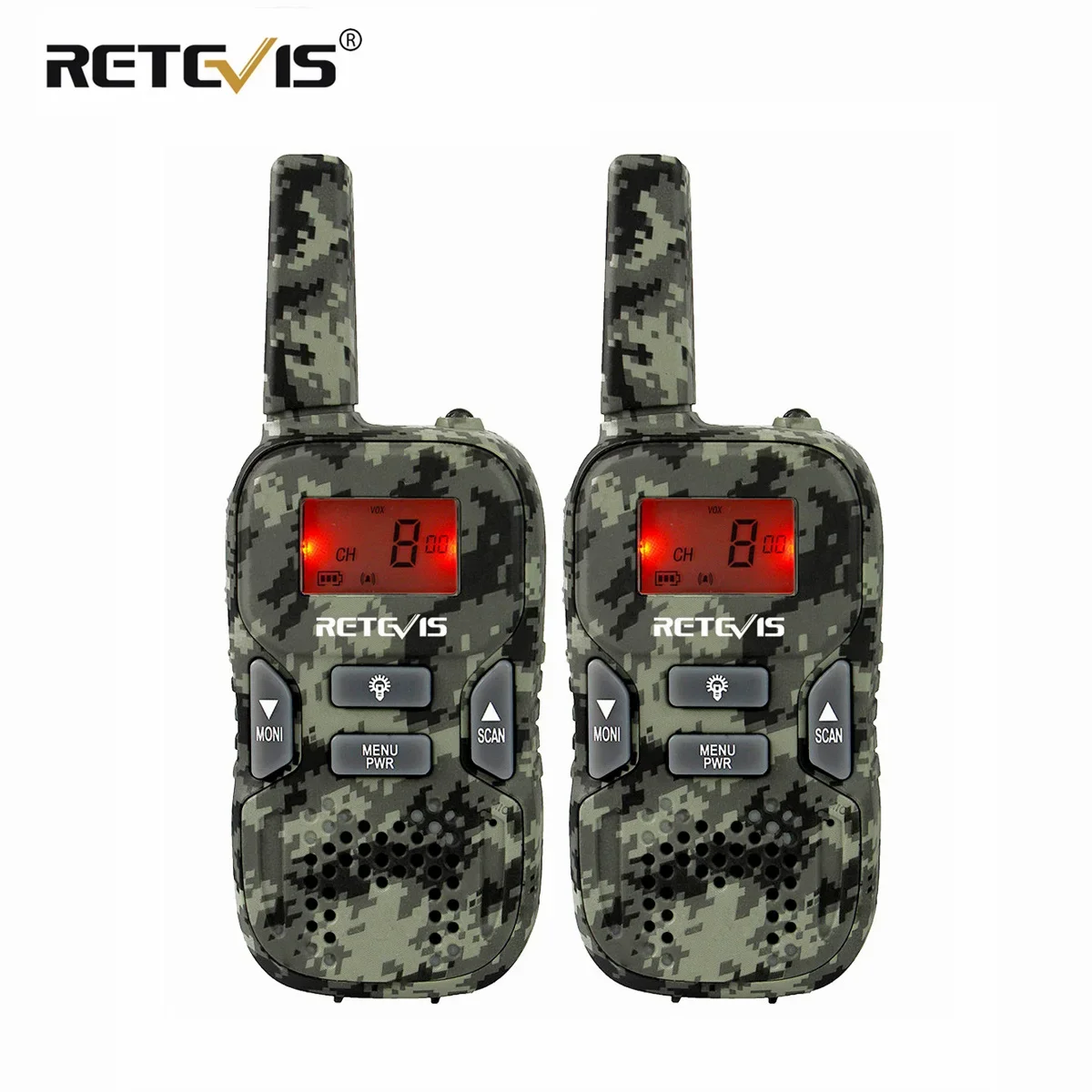 

Рация RETEVIS RT33 с фонариком, 2 шт.