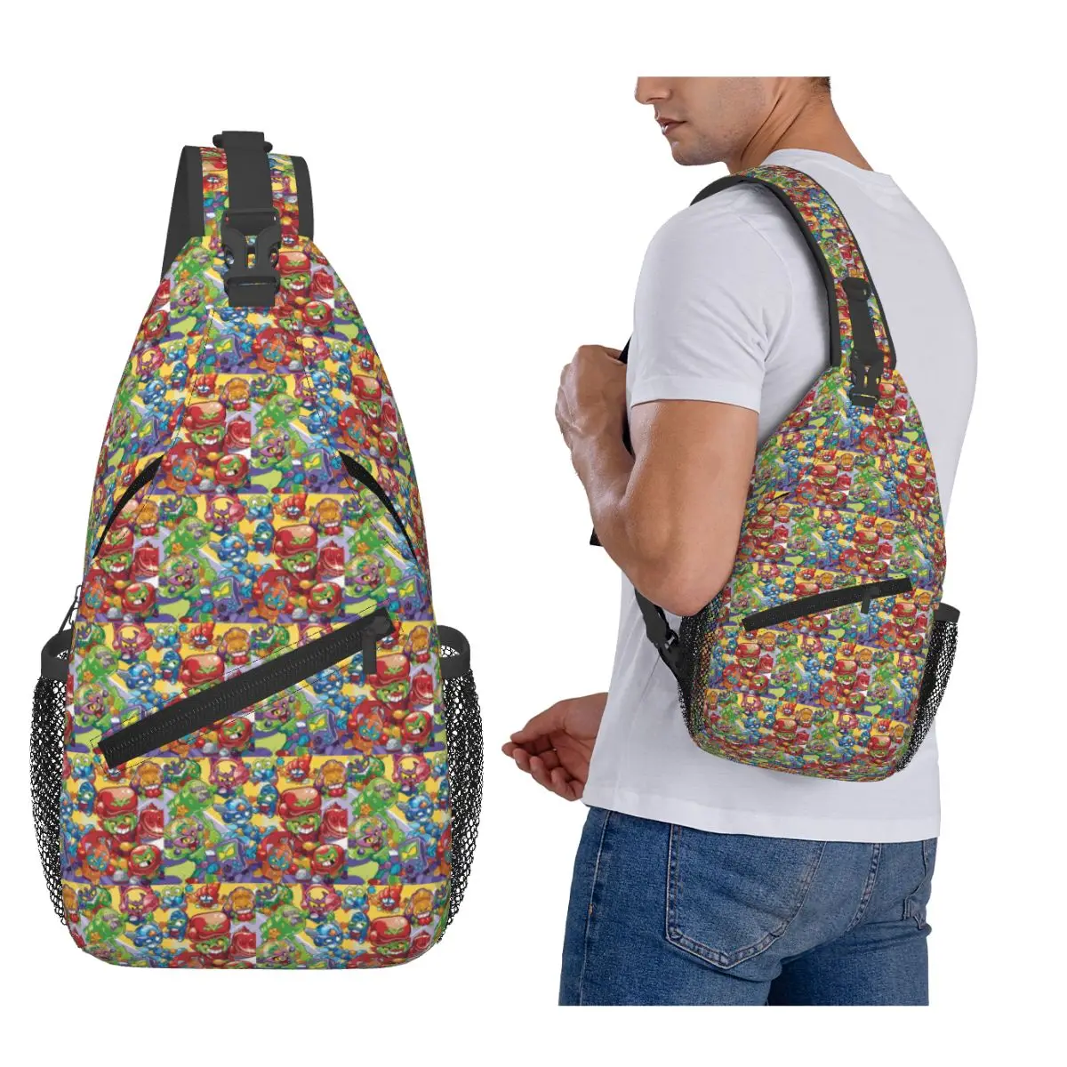 

Superthings Chest Bag Men Sling Crossbody Backpack Chest Bag Traveling Hiking Daypack Shoulder Bag