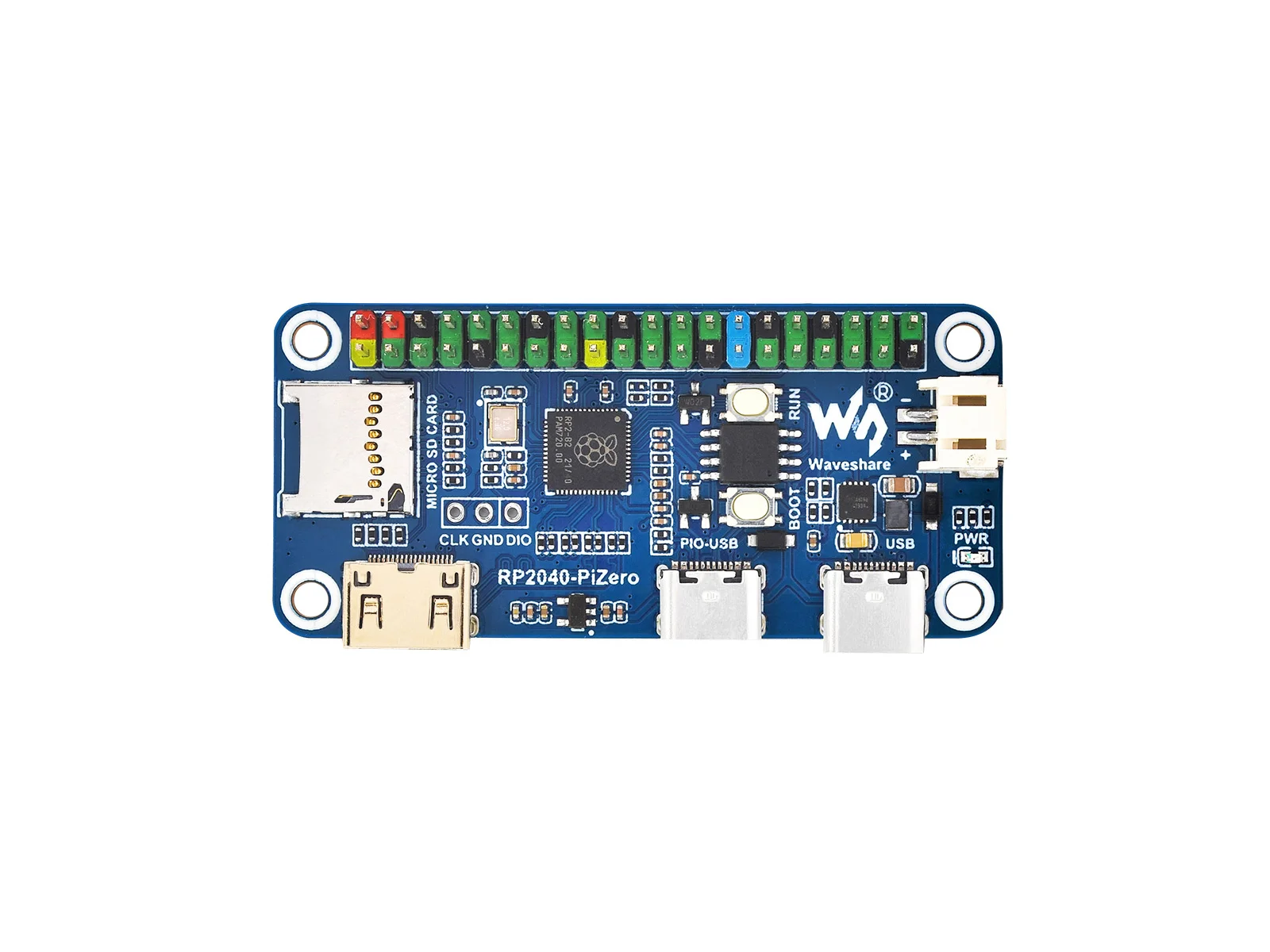 Placa de desarrollo Raspberry Pi PICO RP2040-PiZero, basada en el procesador de doble núcleo Raspberry Pi RP2040, SRAM Waveshare de 264 KB