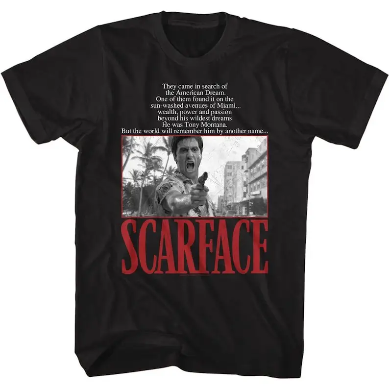 

Scarface American Dream Quote Black Adult T-Shirt