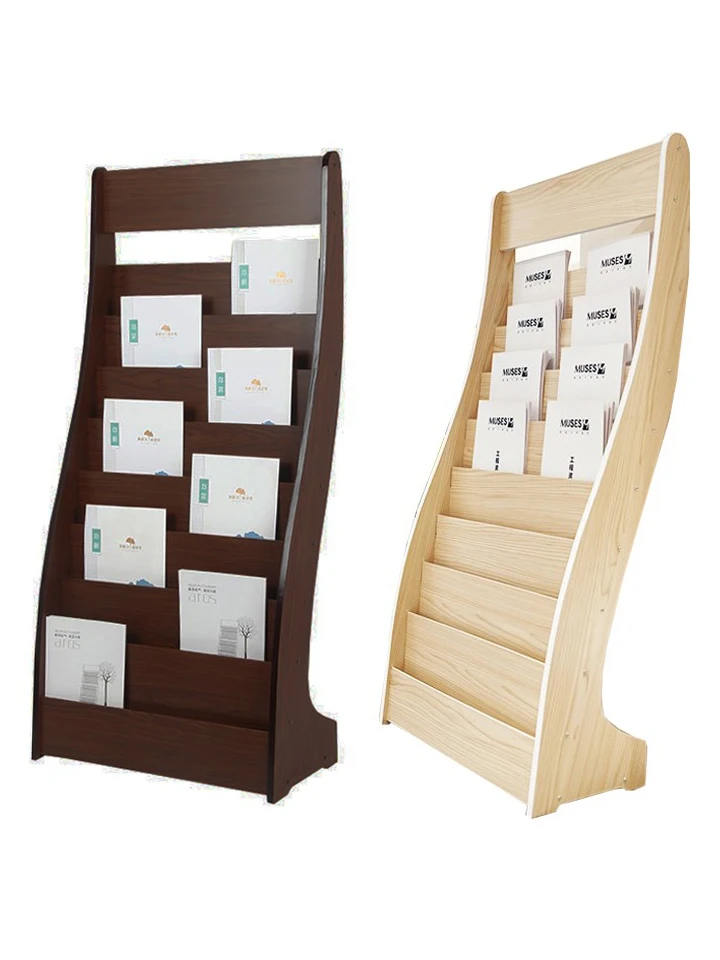 Apartment plan Display information Bookshelf Books and magazines Floor wooden newspaper flyer rack