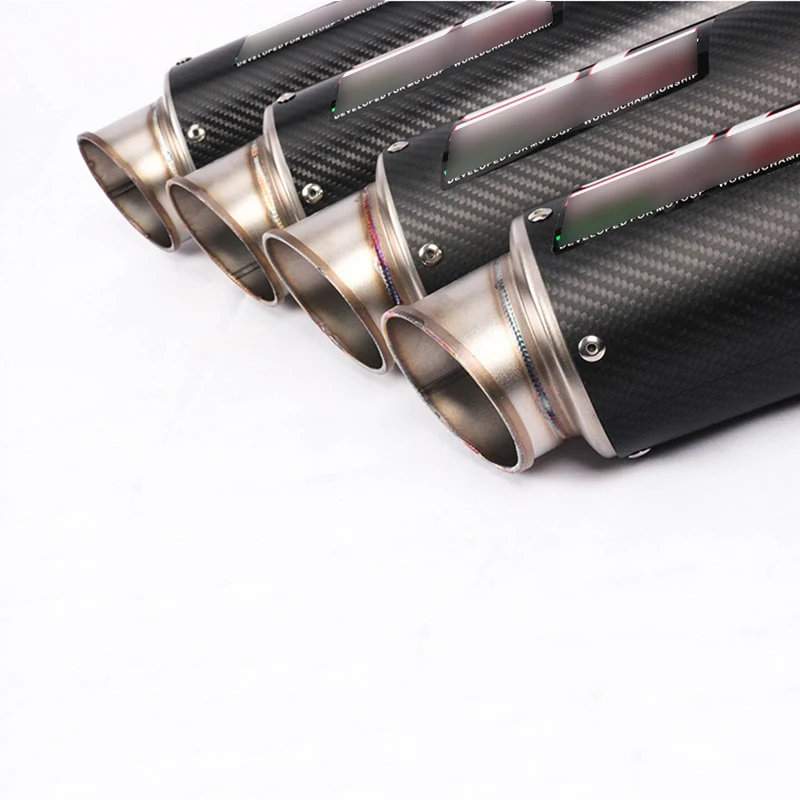 

60mm Universal Motorcycle Exhaust Muffler Carbon Fiber with DB Killer For z900 R3 R25 MT07 MT09 R1 Z400 Z650
