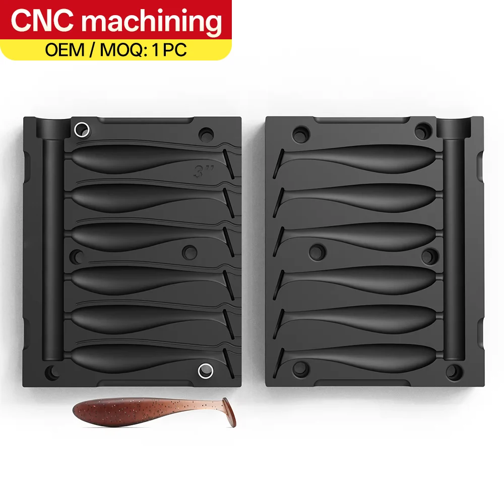 

Custom Aluminum Alloy Swimming Lure Swing-Type Injection Mold Soft Plastic Artificial Bait Mold Fishing Lure CNC Die-Casting