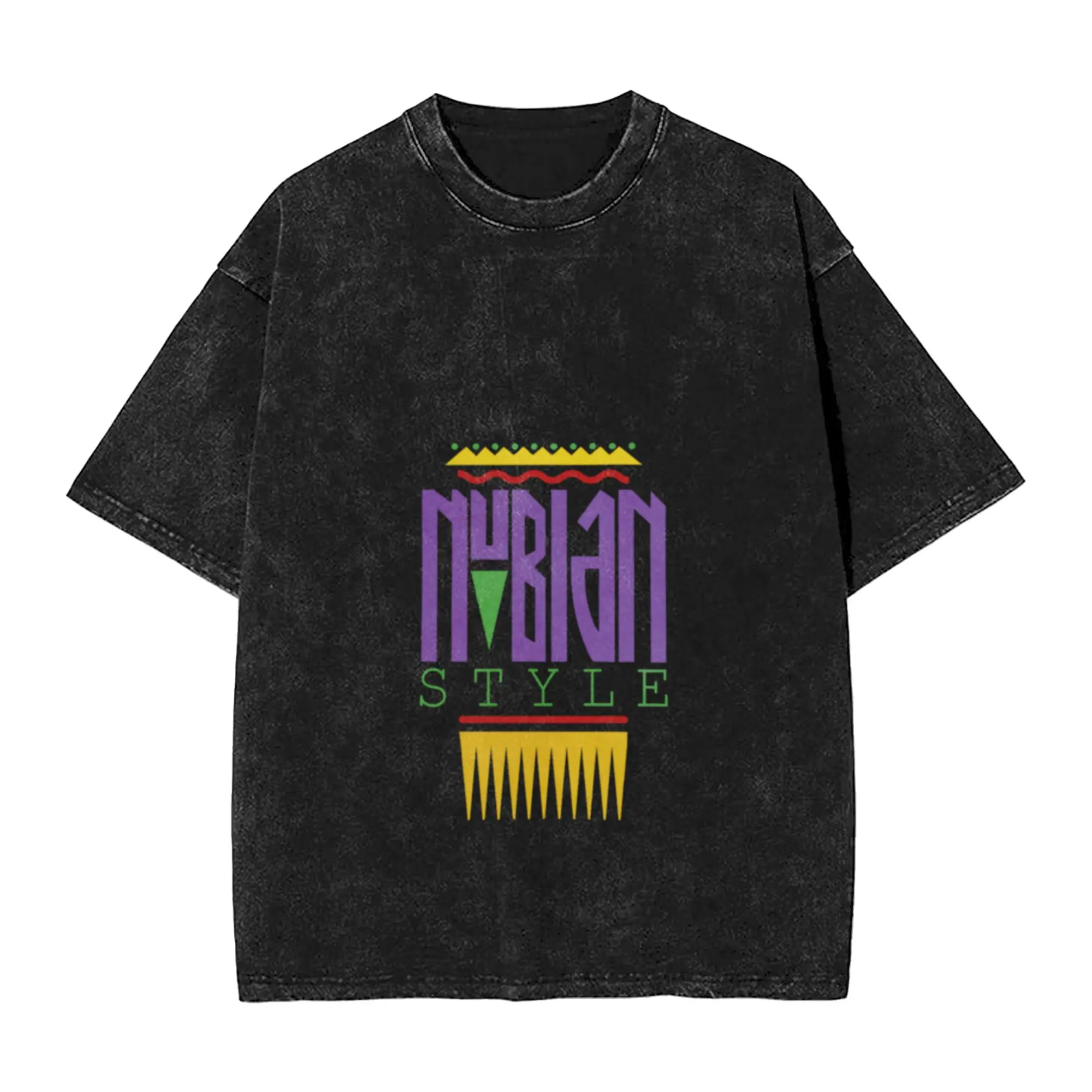 Classic Rap  Brand Nubian T Shirt  Vintage Hip Hop Re-Print A T-Shirt Oversized Short Sleeve Men's Women's Cotton Tees Tops