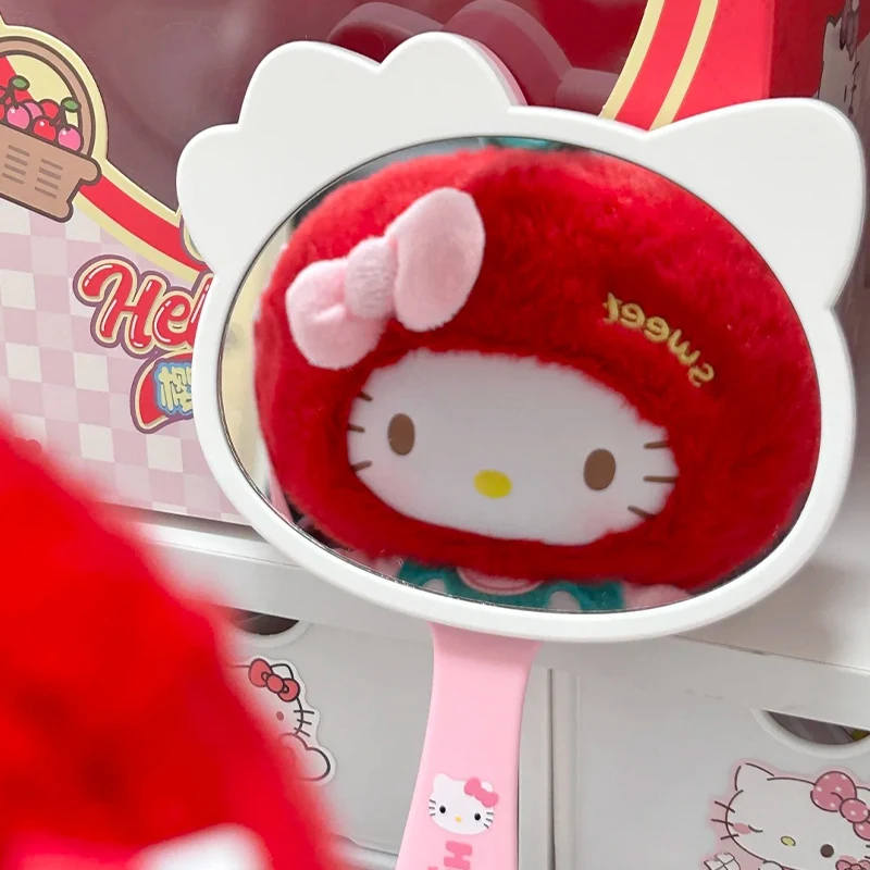 Sanrio new Hello Kitty Cherries Vinyl Doll Toys Replaceable Clothes Kitty Crossbody Doll Ornament Collection Gift For Girls